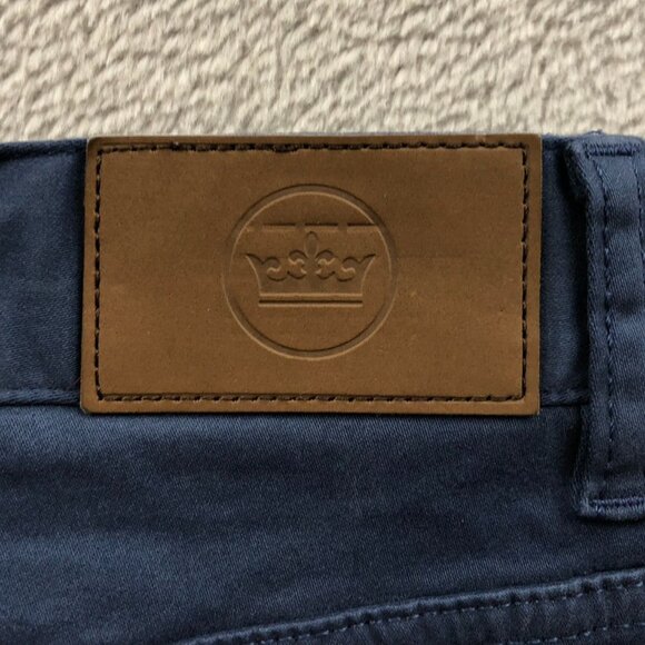 Peter Millar Mens Five-Pocket Pants Size 32 Slim Straight Leg Casual Classic Nav - Picture 13 of 15